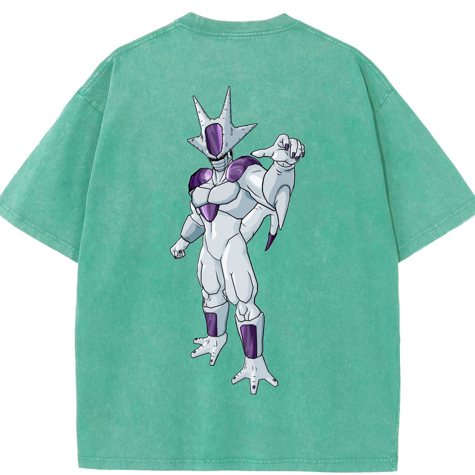 （画像用） ドラゴンボール クウラ DRAGON BALL Cooler Coora 綿100% ヴィンテージ風 半袖Tシャツ（背面プリント）